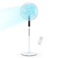 Emperial 16-Inch DC Pedestal Fan, Low Noise 38db Motor, 12 Speeds, 12 Hour Timer with Remote Control and LED Display, 90° Oscillation - Energy Saving Fan for Homes, Offices and Bedrooms