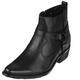CALTO Men's Invisible Height Increasing Elevator Shoes - Black Premium Leather Cowboy Zipper Boots - 3.6 Inches Taller - T8112 - Size 11 UK