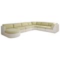 Tommy Bahama Outdoor Ocean Breeze Promenade Sectional Wicker/Rattan in White | 34 H x 185.5 W x 147 D in | Wayfair 3460-50S-40