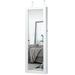 Latitude Run® Over the Door Jewelry Armoire w/ Mirror Manufactured Wood in White | 48.5 H x 14.5 W x 4 D in | Wayfair