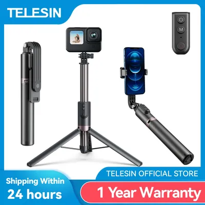 TELESIN 1 3 M Selfie Stick Stativ Mit Drahtlose Bluetooth Fernbedienung für GoPro Insta 360 DJI