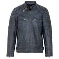 URBAN 5884 Men's RALF, Lederjacke Herren Echtleder Weich und Strapazierfähig, Denim, XL