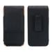 Phone Belt Holder Case for 5.5-6.2 Cell Phones Vertical Grain Leather Phone Belt Pouch Black