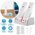 iMounTEK Charging Dock Station For Wii Remote Controller Charger Dual Charge Dock with Two 2800mAh Rechargeable Batteries Widely Compatible With The Remotes For Wii Nintendo