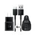 Adaptive Fast Charger Wall & Car 2x USB Type C Cable Combo Compatible with SONY Xperia 10 plus Adaptive Fast Wall & Car Charger Adapter with 2x USB Type C Cable Kit - Black