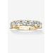 Women's 3.50 Cttw. Round Gold-Plated Sterling Silver Cubic Zirconia Wedding Ring by PalmBeach Jewelry in White (Size 9)