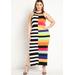 Plus Size Women's Mixed Stripe Ribbed Dress by ELOQUII in Mixed Stripes (Size 18/20)