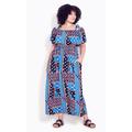 Oslo Maxi Dress - blue print