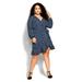 Amber Spot Dress - navy