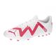 PUMA Men's Future Play MG Soccer Shoe, White-FIRE Orchid, 11 UK