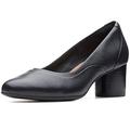 Clarks Un Cosmo Step Womens Block Heeled Court Shoes 9 UK Black
