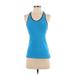 Nike Active Tank Top: Blue Color Block Activewear - Women's Size Small