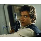 Harrison Ford The Empire Strikes Back Autographed 16" x 20" Holding a Gun Photograph - BAS