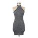 Shein Casual Dress - Bodycon: Black Marled Dresses - Women's Size Small