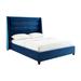 Koah Navy Velvet Bed in Queen - TOV-B6327