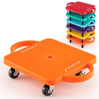 Costway 4/6-Pack Kids Scooter Board with Handles and Non-Marring Casters-6 Pack