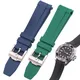 Rubber Watch Strap 20mm Curved End Soft Silicone Watchband Black Green Blue Diving Bracelet Wrist