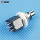 2PCS Latching/ Momentary Push Button Switch ON ON Double Pole M12X0.75 6 Pins DPDT Foot Switches For