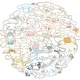 50PCS Cute Anime Cinnamoroll Waterproof Stickers Cartoon Decals Kids Toy DIY Diary Suitcase