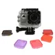 SJ4000 Waterproof Case Diving Filter Red Purple Grey Pink Orange Underwater Dive Filtors for SJCAM