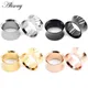 Alisouy 2pcs Stainless Steel Hollow No-Screw Flare Ear Tunnels Plugs Expander Stretcher Gauges