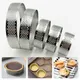 5-10cm Tart Ring Stainless Steel Tartlet Mold Circle Cutter Pie Ring Diy Heat-Resistant Perforated