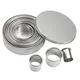 Mousse Ring Set 304 Stainless Steel Diameter 3-12cm Cookie Cutter Round Waffle Makers Kitchen Baking