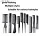 10 Pcs/Set Professional Hair Brush Comb Salon Barber Anti-static Hair Combs wig Hairdressing Combs