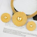 New Fashion Classic Jewelry Pendant Women African Golden Plated Italian Necklace Wedding Earrings