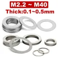 0.1 0.2 0.3 0.5mm Ultra Thin Flat Washer 304 Stainless Steel Adjusting Flat Gasket of Thick Ultra