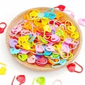 50/100pcs Heart Knitting Crochet Markers Locking Stitch Needle Clip Markers Ring Sewing Accessories