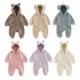 0-2Y Newborn Baby Rompers Spring Warm Fleece Baby Boys Jumpsuits Baby Girls Clothing Animal Overall