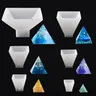 Cubic Pyramid Pyramid Silicone Mold For DIY Crystal UV Epoxy Home Decoration Tools for Resin