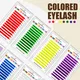NATUHANA Individual Colored Eyelashes Natural False Mink Eyelash Extension Purple Blue Brown Green Red White Pink Color Lashes