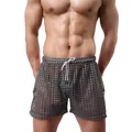 Sexy Mens Causal Shorts Big Mesh Breathable Gym Shorts Fishnet Boxers Transparent Loose Sleep