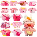 2 Pieces Duck Lalafanfan Doll Clothes Bag Kawaii Plush Bear Sweater Hoodie Stuffed Toy For 30cm Doll