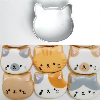 Aluminium Alloy Cat Shape Cookie Cutter Biscuit Mold Easter Biscuit Pastry Cookies Cutter DIY Cookie