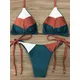 2023 Sexy Bikini Multicolor Swimsuit Women Swimwear Push Up Ribbed Bikini Set Brazilian Bathing Suit