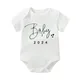 Baby Boys Bodysuits Girls Romper Cotton Short Sleeve Letter Print Baby Onesies Jumpsuit Infant