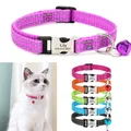 Engraved Custom Cat Collar Reflective Kitten Puppy Collars with Bell Personalized Pet Cats Collar