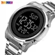 SKMEI Digital 2 Time Mens Watches Fashion LED Men Digital Wristwatch Chrono Count Down Alarm Hour