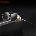 Retro Steampunk Sunglasses Personality Windshield Frame Round Color Film Reflective Cool Lens