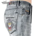 Bruce&Shark 2023 New Summer Men Jeans Thin Stretch Cotton Straight Casual Fashion Denim Jeans