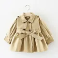 Fashion Baby Trench Coat Cotton Autumn Spring Baby Girl Clothes Kids Jackets for Girls Coats Infant