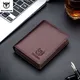 BULLCAPTAIN Large Capacity Genuine Leather Bifold Wallet Credit Card Holder for Men with 15 Card'
