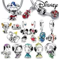 Silver Colour Mickey Mouse Dangle Charm Holder Fit Original Pandora Silver Colour Bracelet for Women
