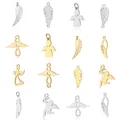 5pcs/lot Angel Wing DIY Charms Wholesale 316 Stainless Steel Angels Cupid Connectors Charm Bohemia