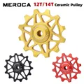 MEROCA Ceramic Pulleys 12/14T Bicycle Derailleur 9v 10v 11v Rear Derailleur Mtb Pulleys Wheel