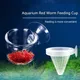 1pc Plastic Automatic Feeder With Suction Cup For Aquarium Red Worm Feeding Fish Tank Cone Live Food