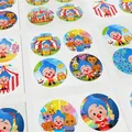 Cartoon Disney Plim Plim Clown Theme Round Stickers Labels Kids Birthday Party Decorations Cookie